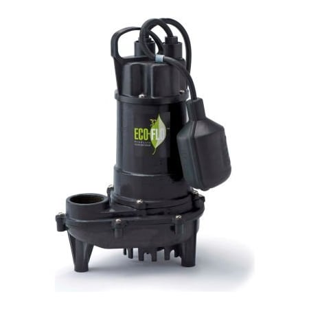 Eco Flo Products Eco-Flo ECD33W Submersible Sump Pump, Cast Iron, 1/3 HP, 3300 GPH ECD33W